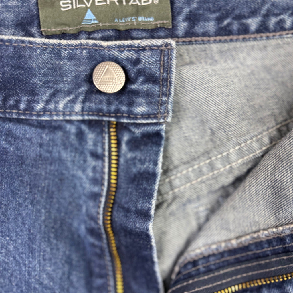 Silver Tab by Levi's Mens Jeans Blue Denim Straight Leg Size 36x32