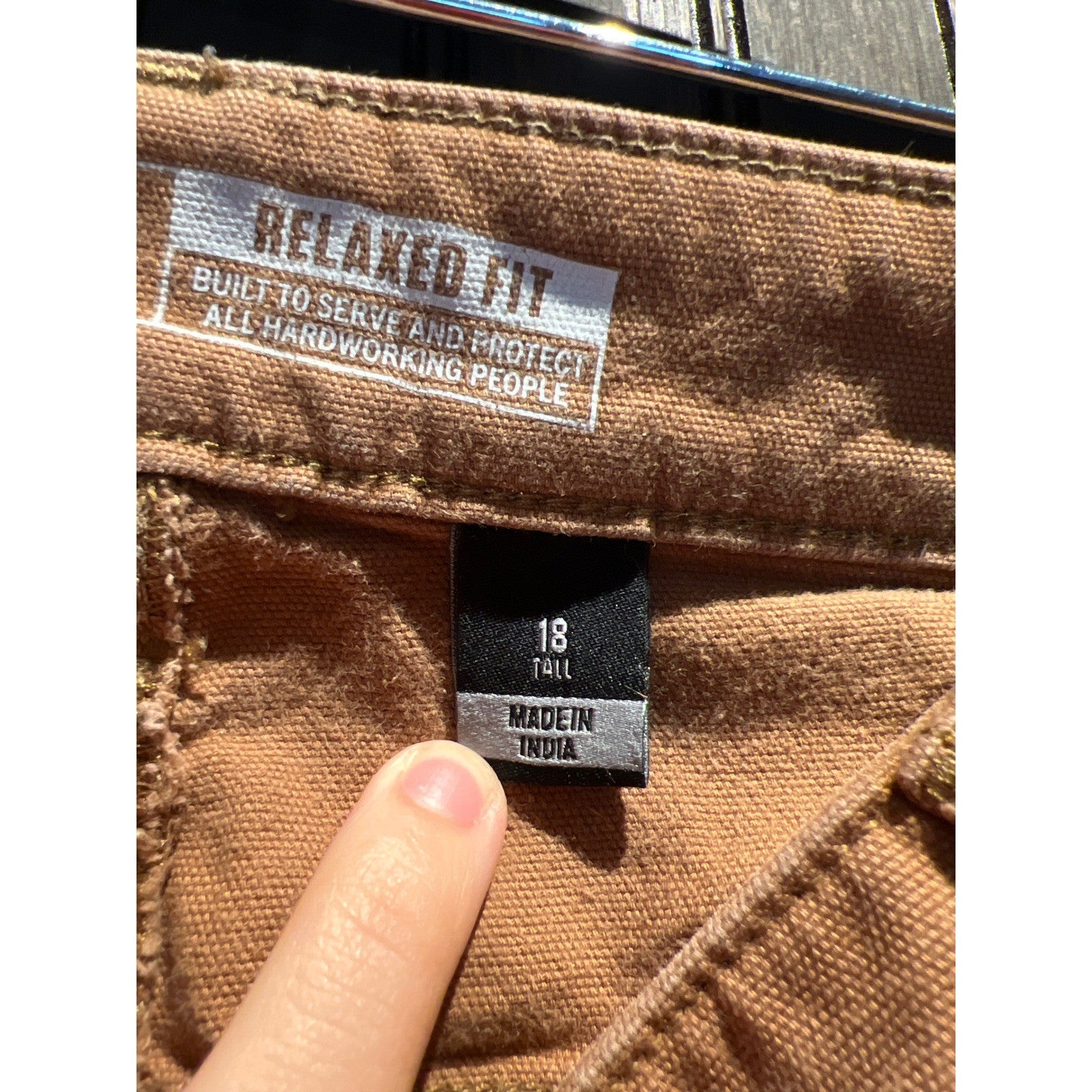 Carhartt Mens Rugged Flex Relaxed Fit Double Front Utility Work Pants 38x30 Brn