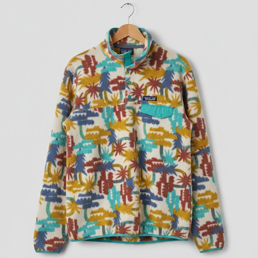 Patagonia Synchilla Snap-T Pullover Fleece XL Abstract Palm Desert Print Multi