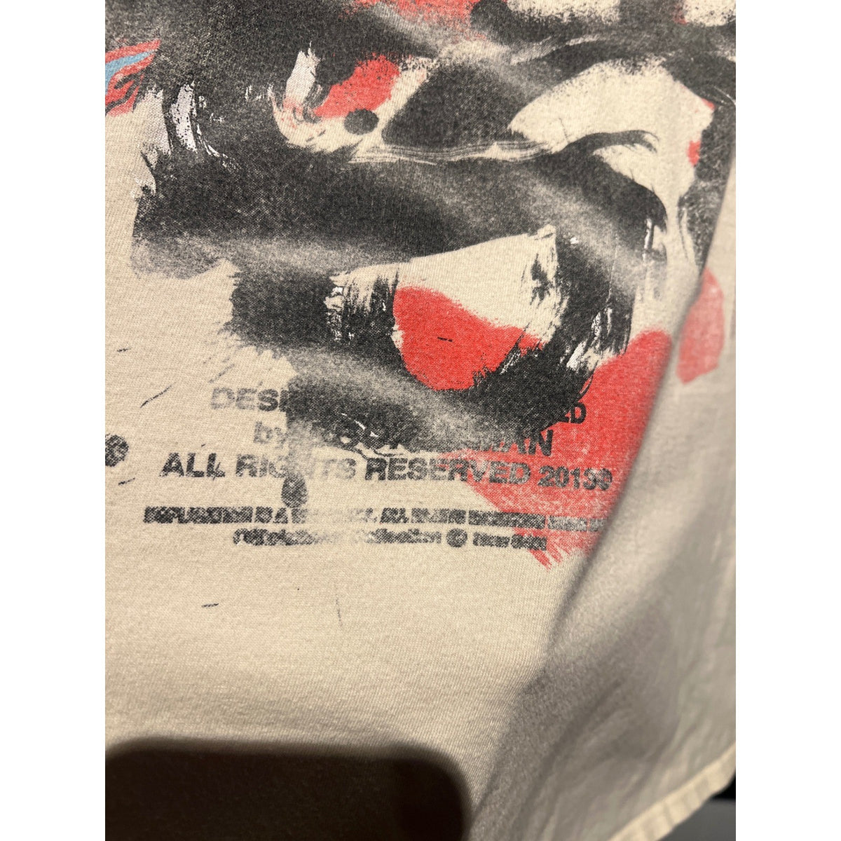 Homme Dragon Graphic Tee Off-White Cream Short Sleeve Streetwear T-Shirt