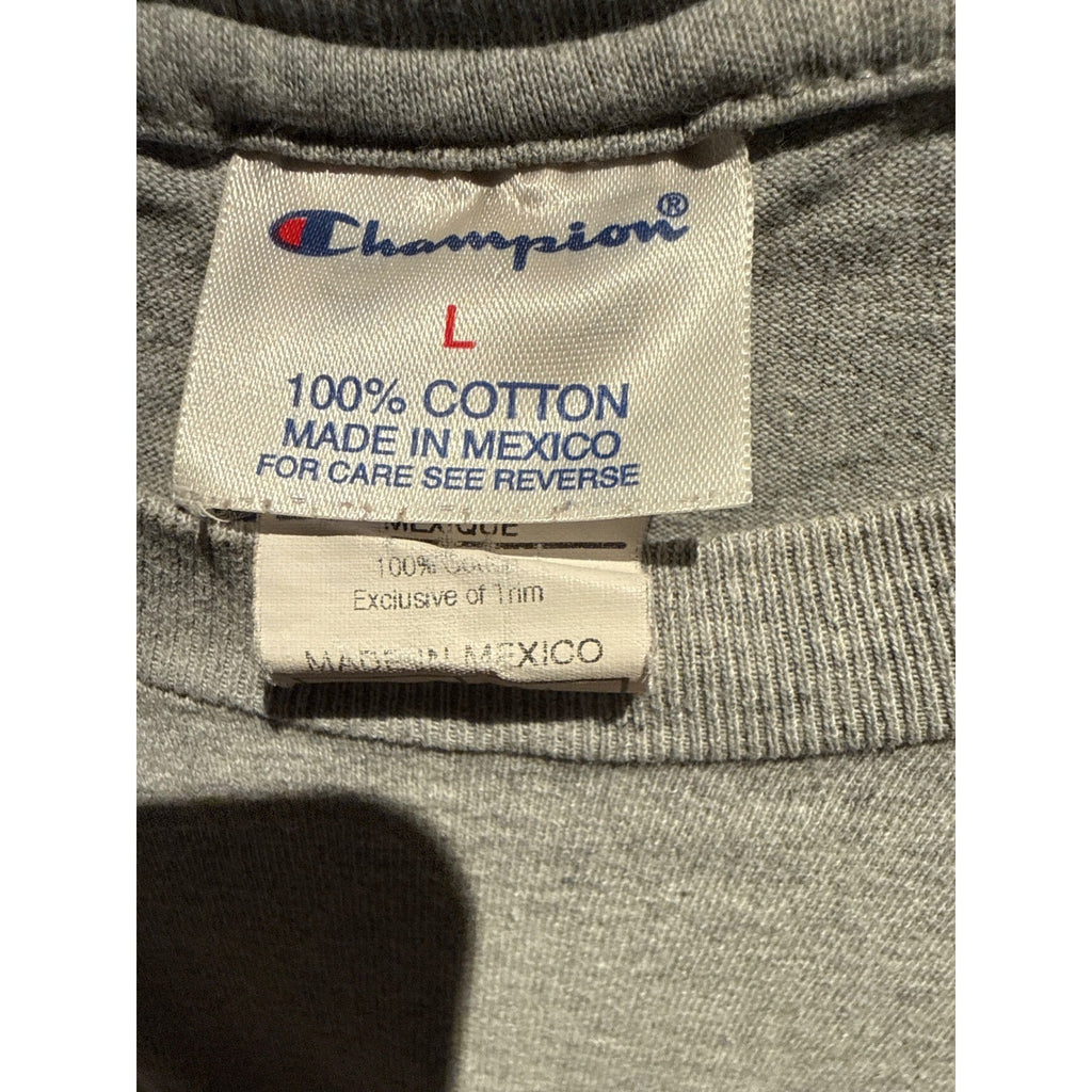 Vintage Champion XFL T-Shirt Mens Large Grey Heather 2001 Football Graphic Tee