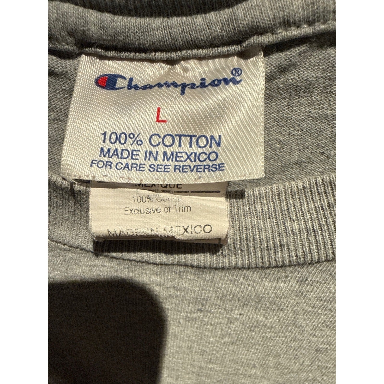 Vintage Champion XFL T-Shirt Mens Large Grey Heather 2001 Football Graphic Tee