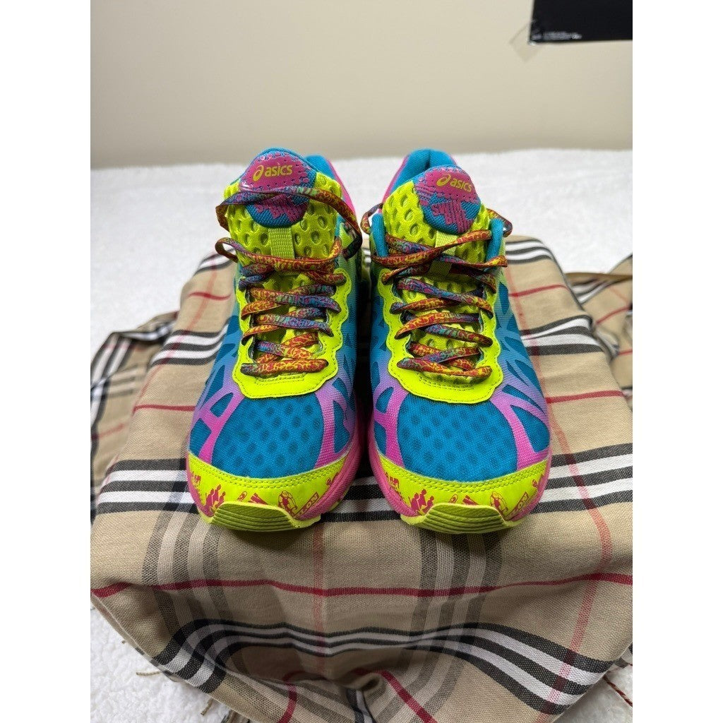Asics Gel Noosa Tri 9 Women's Running Shoes Teal Pink Yellow Size 8