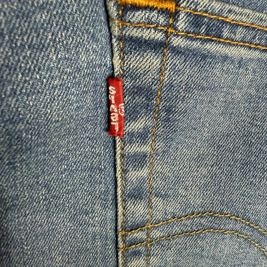 Levi Strauss 501 Mens Jeans W38 L32 Button Fly Blue Denim Straight Leg