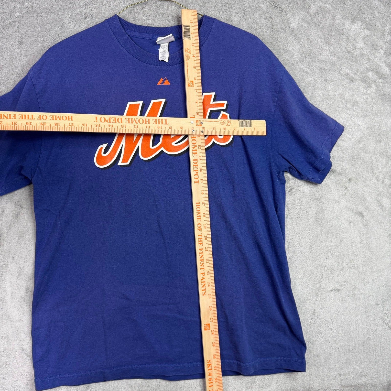 Majestic New York Mets David Wright 5 Baseball T Shirt Men's XL Blue Orange