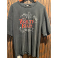 Disney Beauty and the Beast Graphic Tee Faded Black Red Silver Shirt Mens L