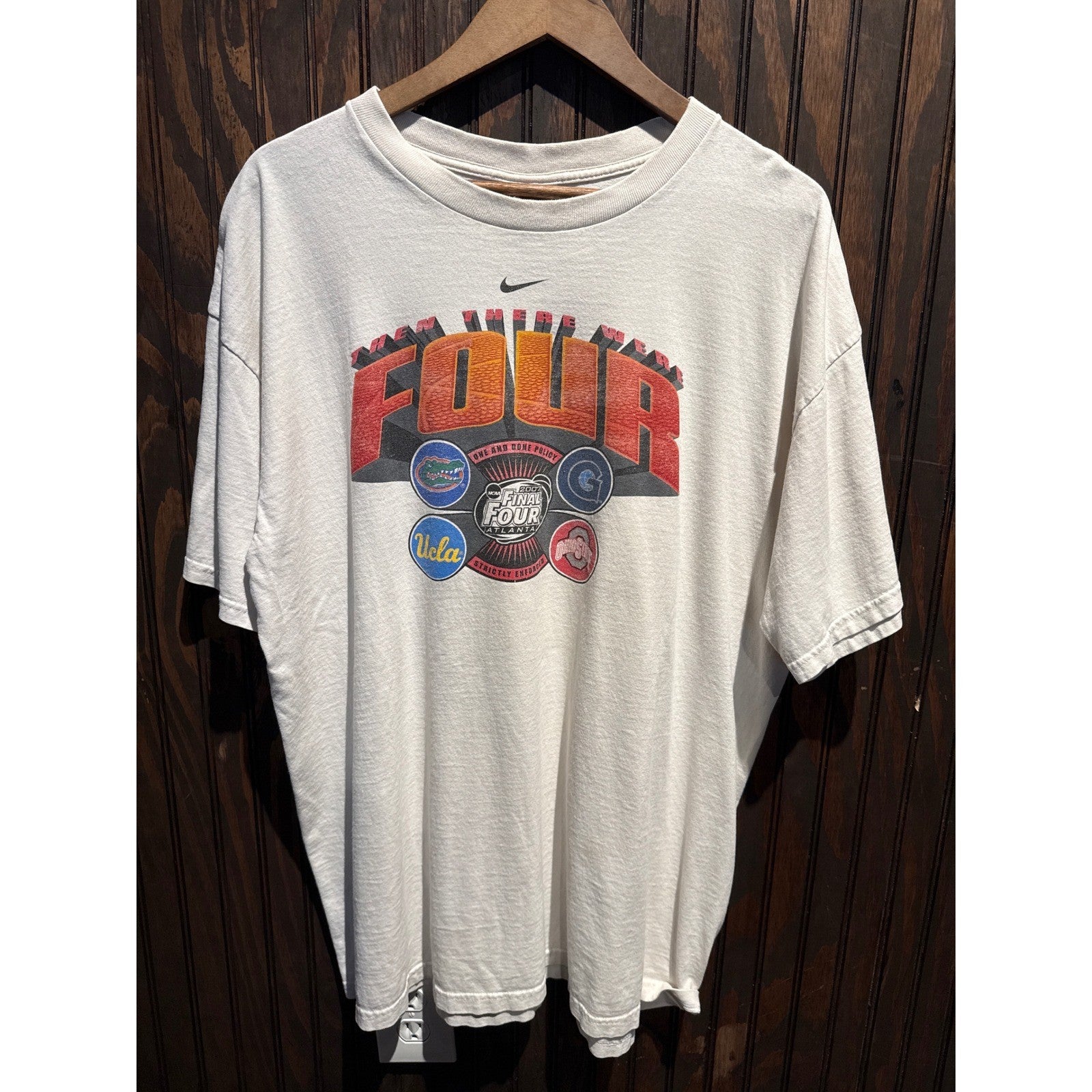 Nike 2007 NCAA Final Four Atlanta T-Shirt Mens XL Cream Florida UCLA Ohio State