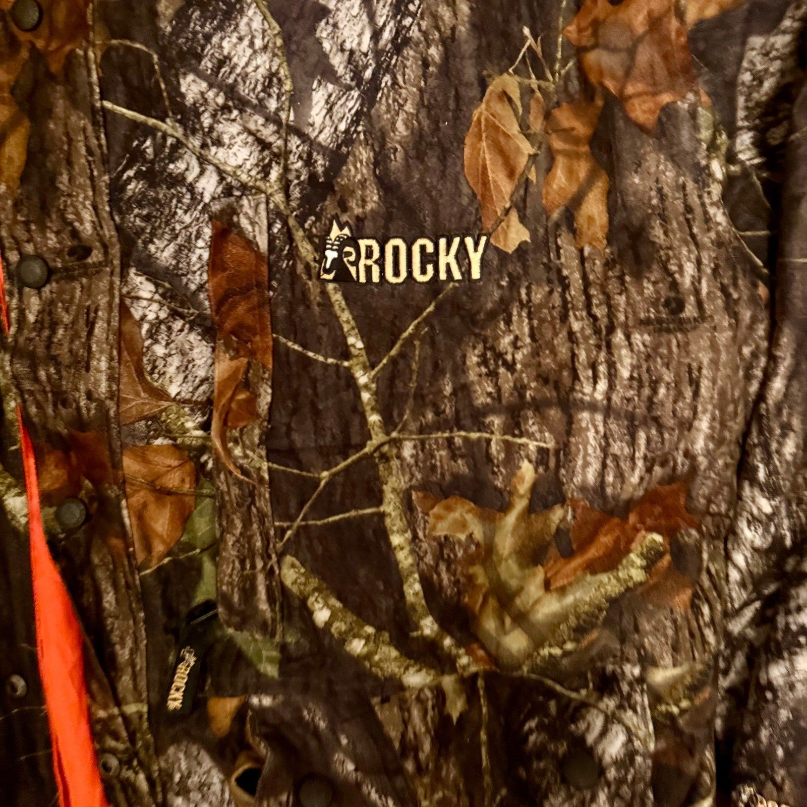 Rocky ProHunter Mens Camo Hunting Jacket Blaze Orange Lining Forest Camouflage