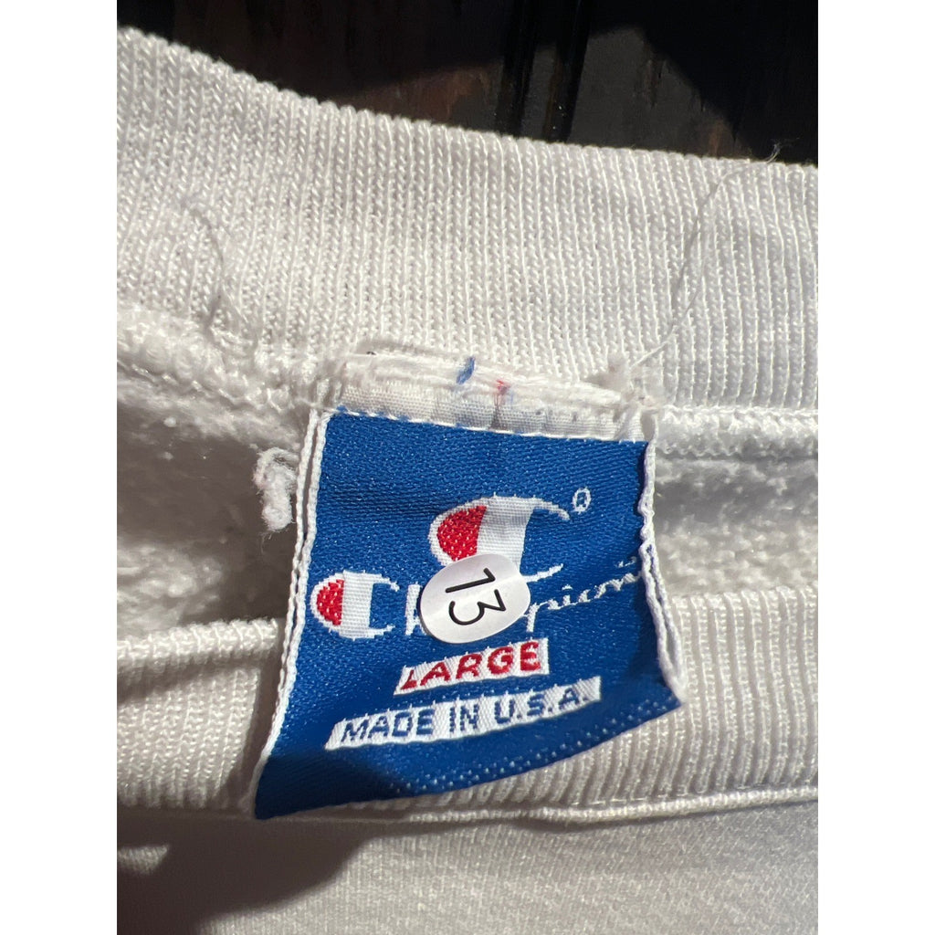 Vintage Champion Notre Dame High School St Louis Missouri Sweatshirt White Small