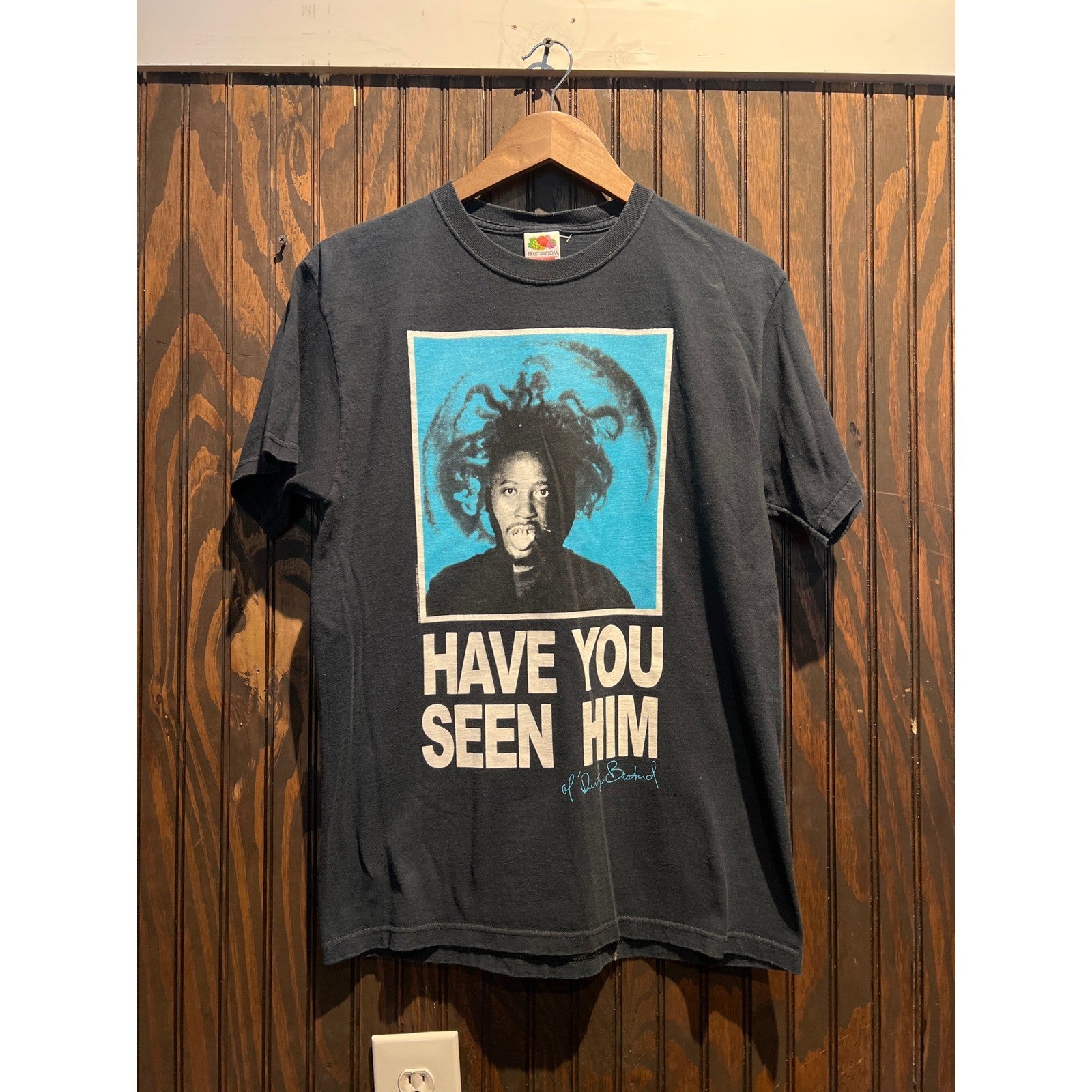 Ol Dirty Bastard ODB Have You Seen Him Graphic T-Shirt Black Mens Medium