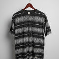 Stussy Authentic Gear Mens Black White Skull Stripe Pocket T-Shirt Large XL
