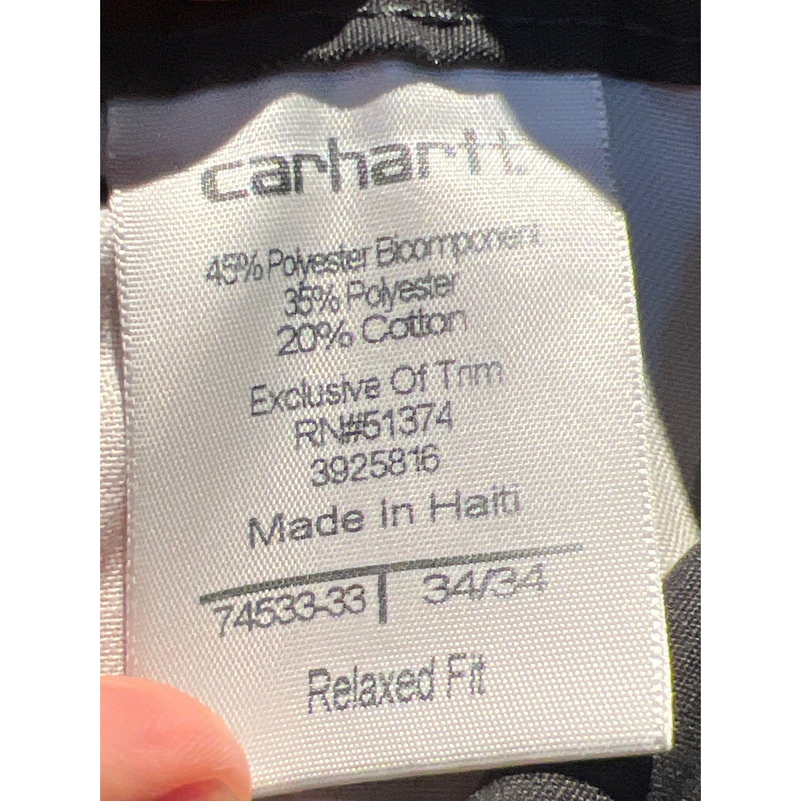 Carhartt Relaxed Fit Work Pants Mens Gray Utility Cargo Workwear Outdoor 17x33
