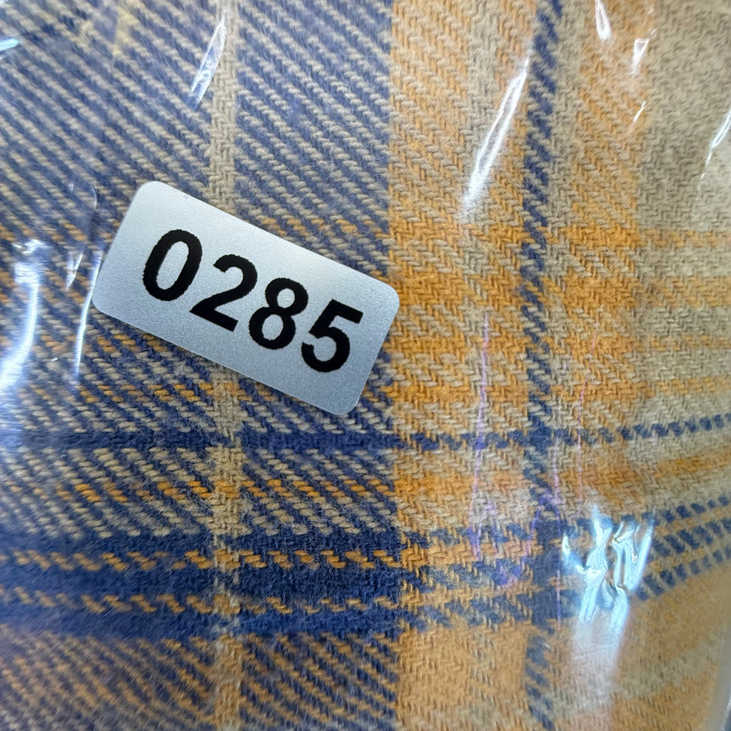 Akoo Mens Blue Yellow Plaid Flannel Button Down Shirt Long Sleeve Size Large