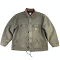Carhartt Arctic Quilt Lined Sandstone Traditional Jacket Faded Moss Green C26 MS
