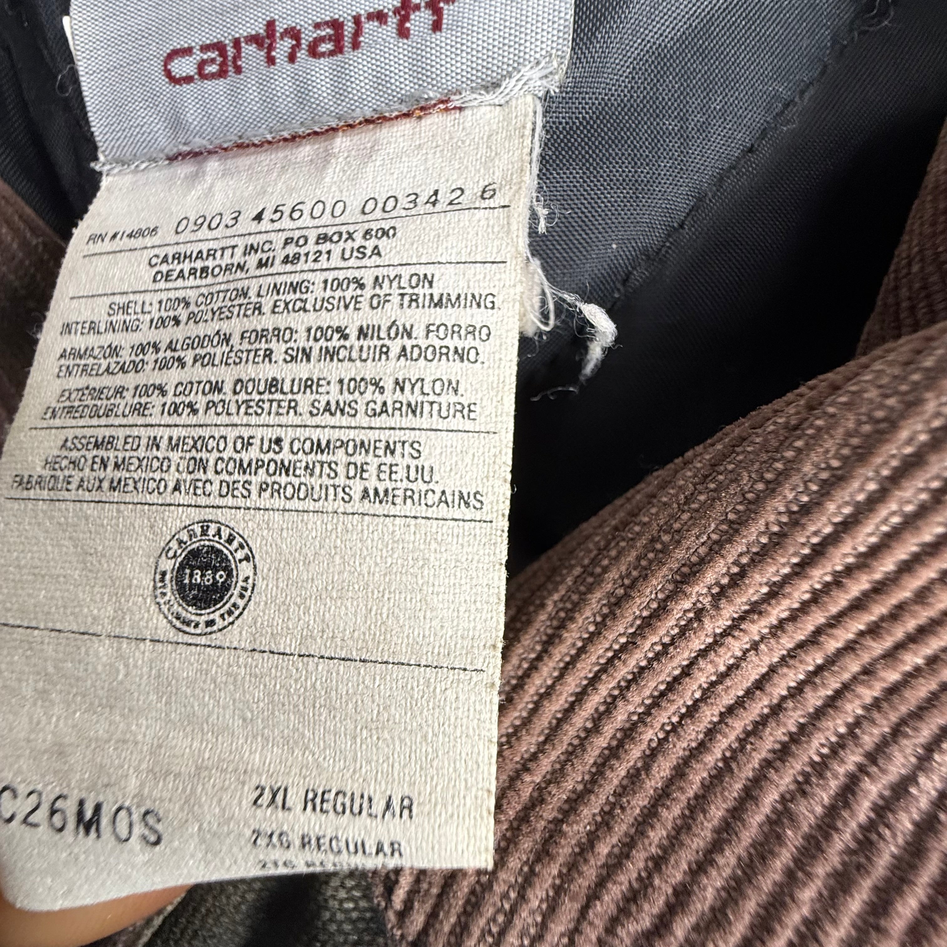 Carhartt Arctic Quilt Lined Sandstone Traditional Jacket Faded Moss Green C26 MS