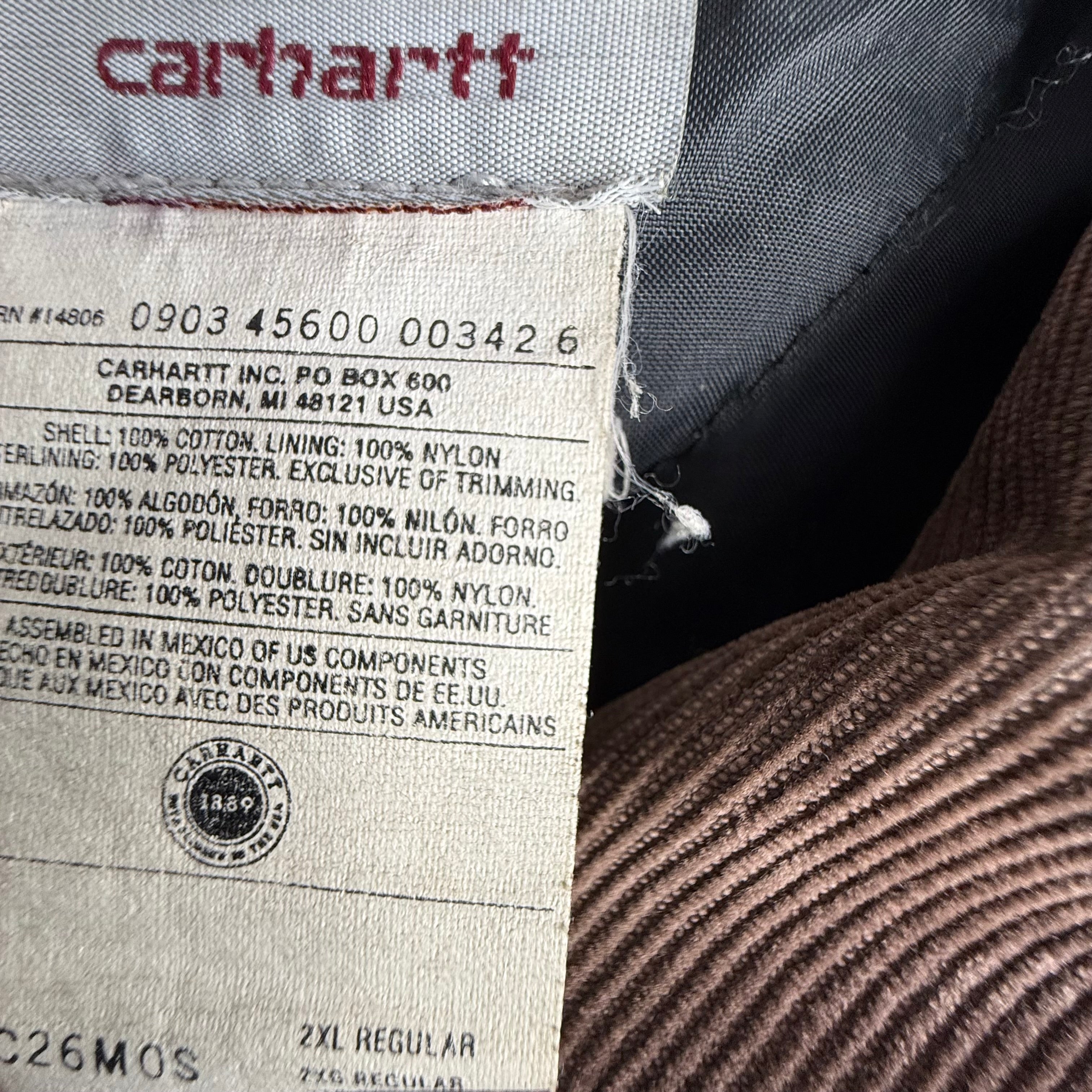 Carhartt Arctic Quilt Lined Sandstone Traditional Jacket Faded Moss Green C26 MS