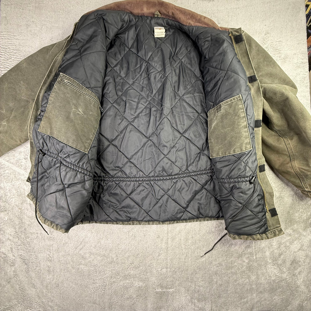 Carhartt Arctic Quilt Lined Sandstone Traditional Jacket Faded Moss Green C26 MS
