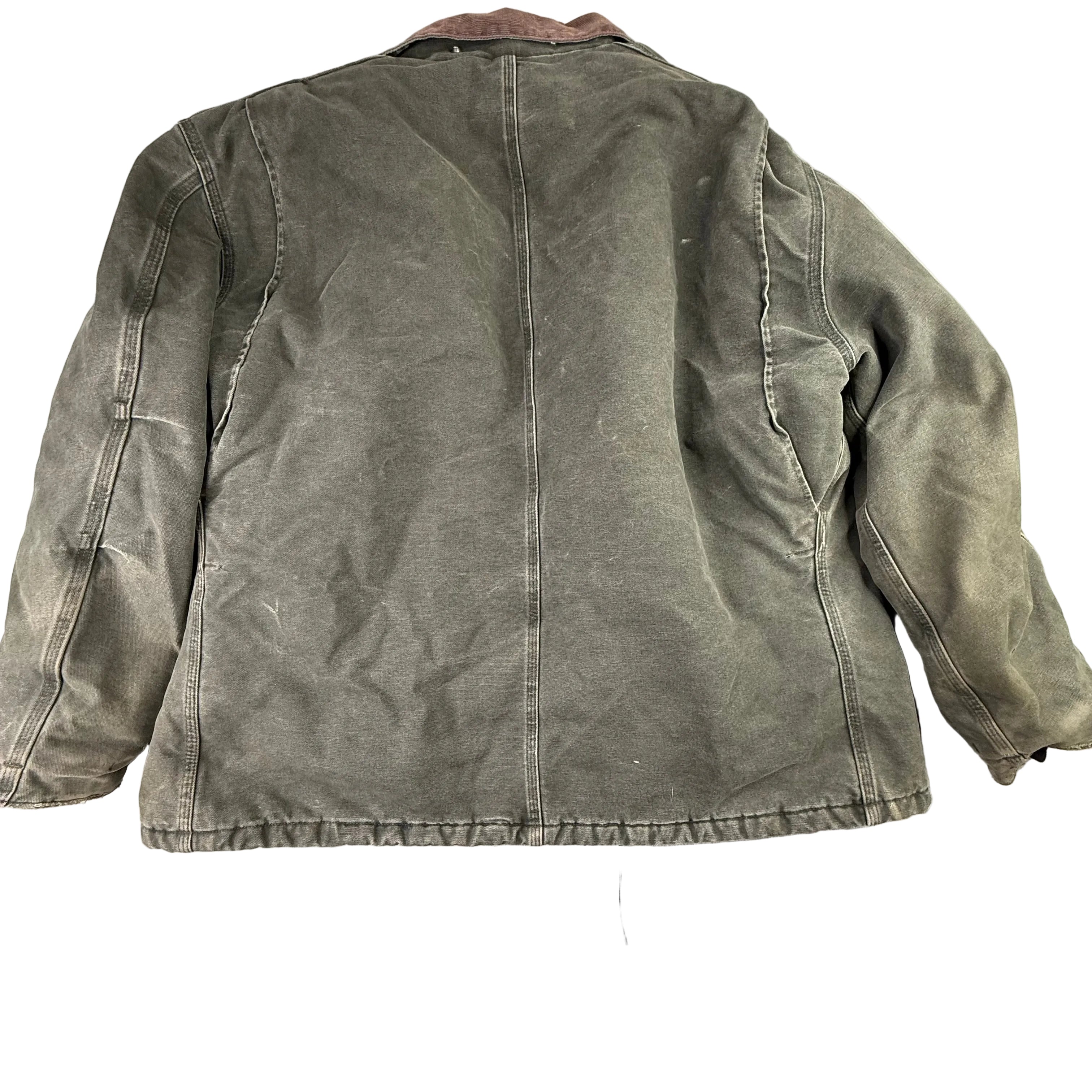 Carhartt Arctic Quilt Lined Sandstone Traditional Jacket Faded Moss Green C26 MS