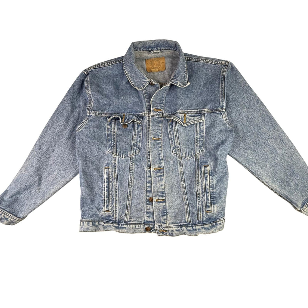 vintage Arizona Jean Co. men's denim trucker jacket Mens Classic Blue size L