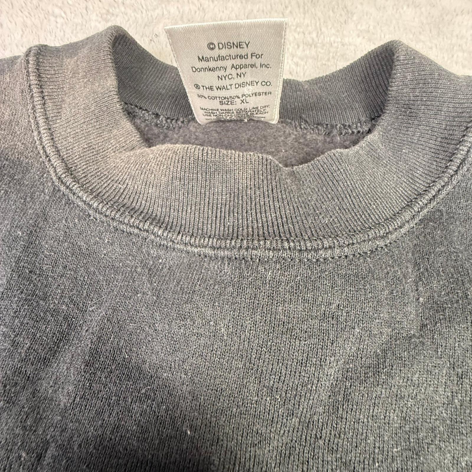 Vintage Mickey & Co Disney Sweatshirt XL Black Embroidered Donnkenny Crewneck
