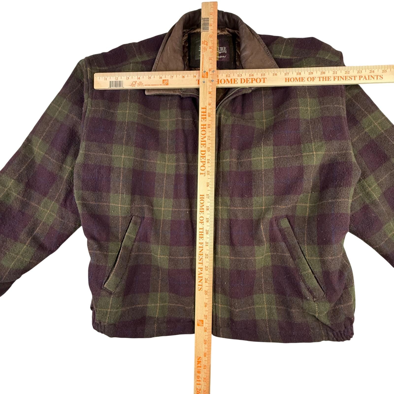 STRUCTURE Le Collezioni Plaid Wool Blend Jacket Men's XL Full Zip Collar