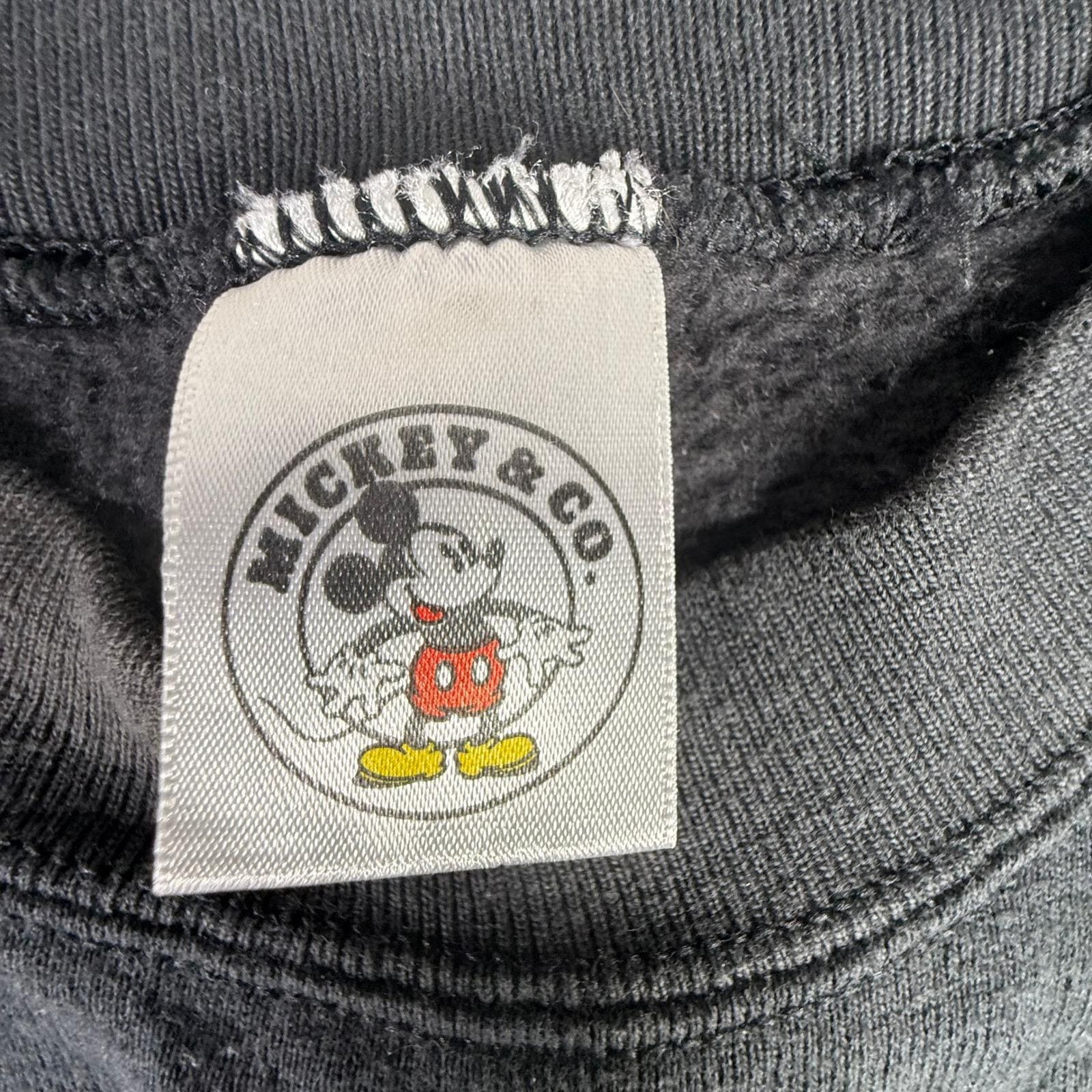 Vintage Mickey & Co Disney Sweatshirt XL Black Embroidered Donnkenny Crewneck