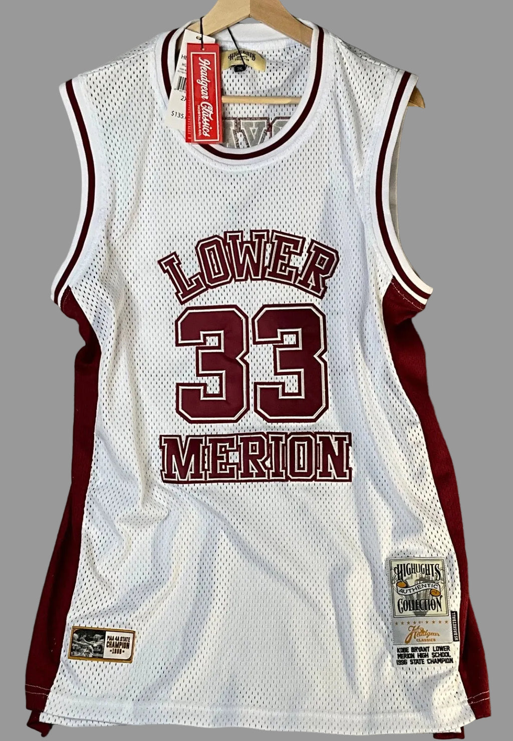 Headgear Classics Kobe Bryant Lower Merion High School Basketball Jersey 2XL
