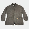 Carhartt Mens Barn Quilt Lined Canvas Chore Style Jacket Brown Size XL