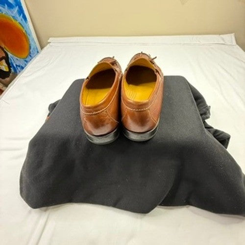 Cole Haan Mens Brown Leather Tassel Loafers Slip On Dress Shoes Size 10.5