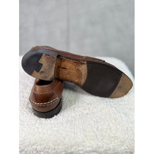Cole Haan Mens 10 D Brown Leather Penny Loafers Classic Slip On Shoes