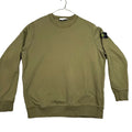 Stone Island Crewneck Sweatshirt Olive Green Mens Long Sleeve Badge Logo