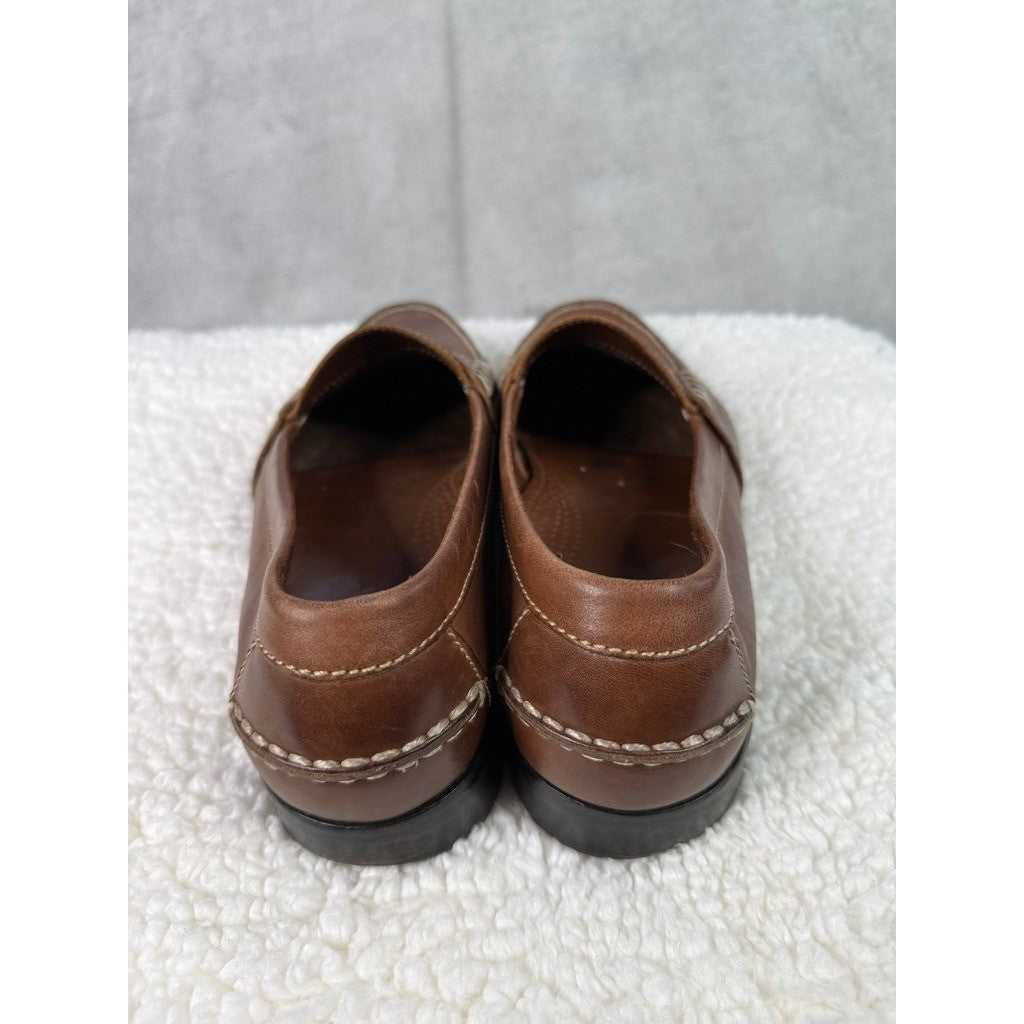 Cole Haan Mens 10 D Brown Leather Penny Loafers Classic Slip On Shoes