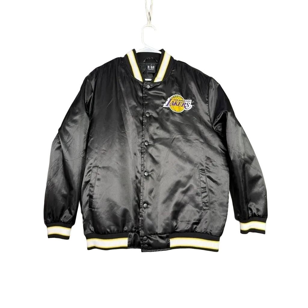 Los Angeles Lakers Satin Bomber Jacket NBA Officially Licensed Ultra Game Size S