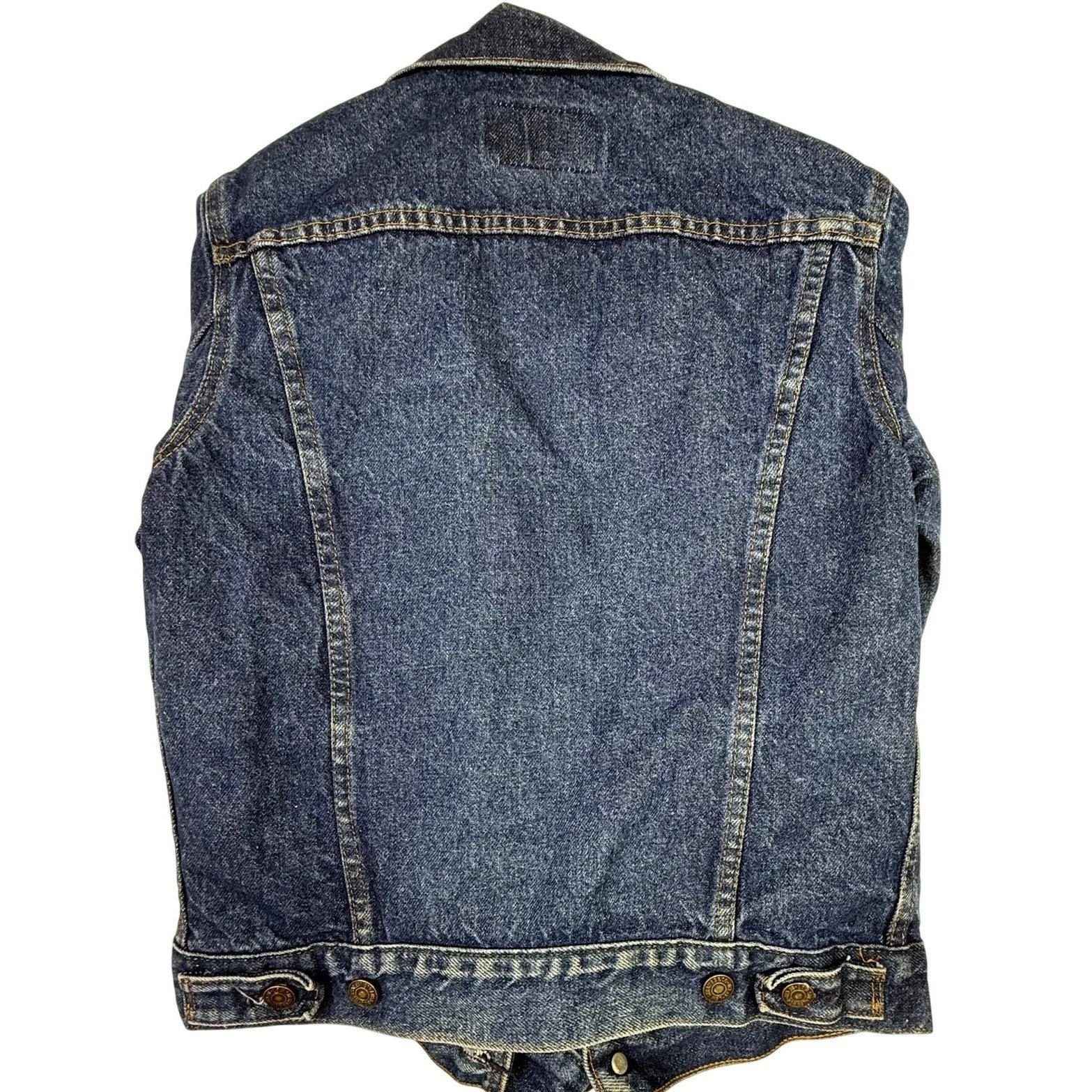 1970s Vintage Levi Strauss & Co Denim Jacket Blue Trucker Style Size 16