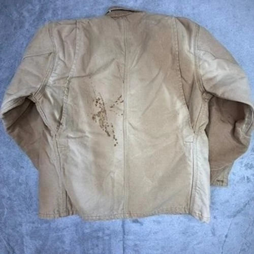 Vintage Carhartt Blanket-Lined Chore Coat Workwear Distressed Fade Sz M