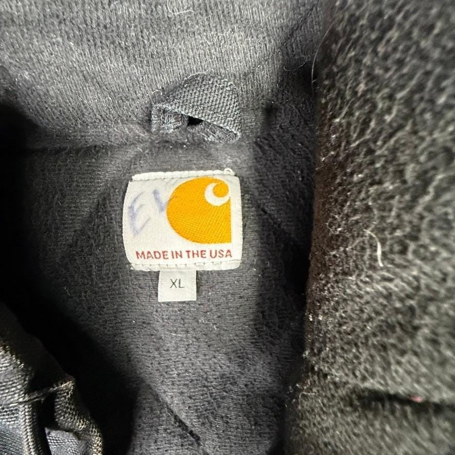 Carhartt Men's Washed Duck Sherpa Lined Hooded Jacket Workwear Size XL
