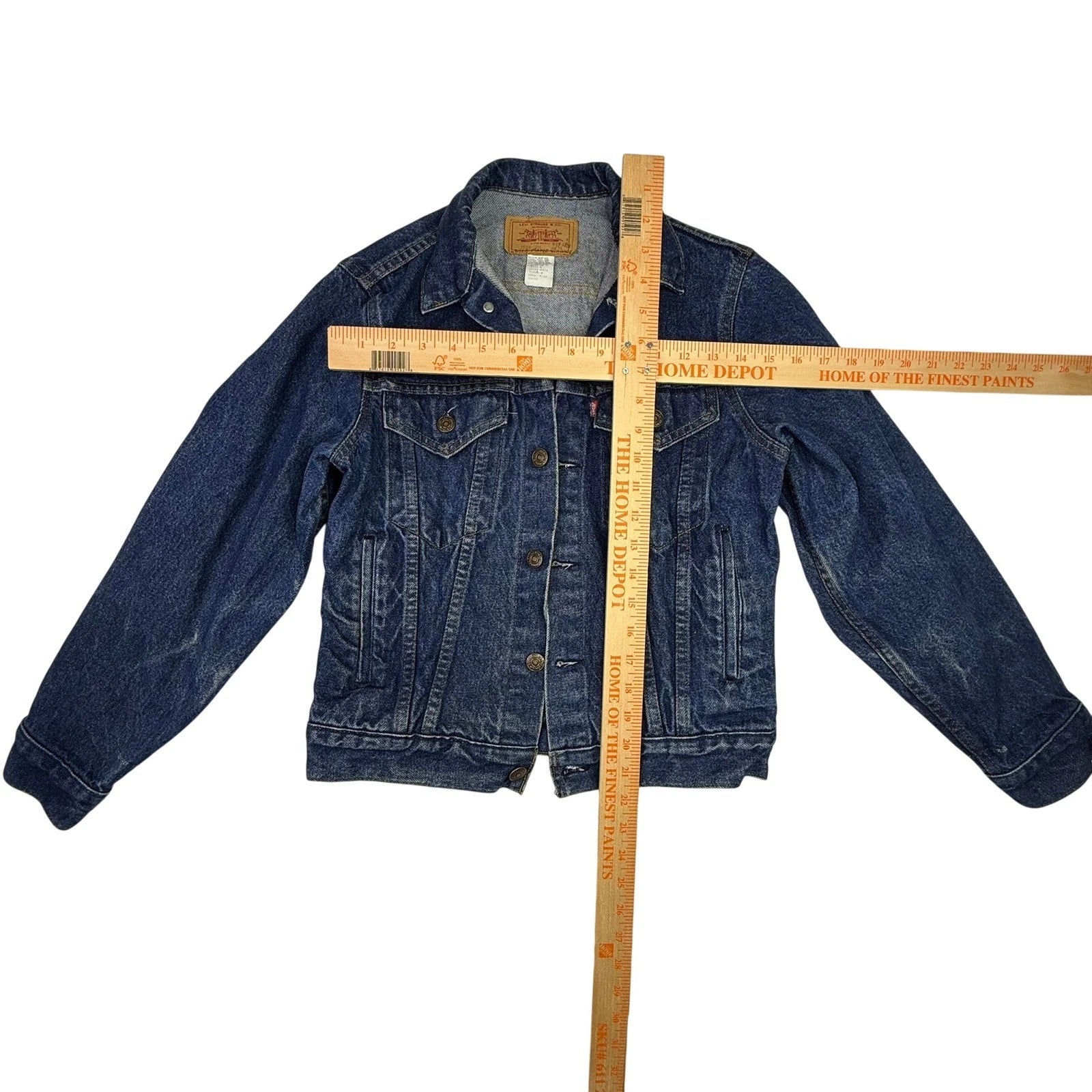 1970s Vintage Levi Strauss & Co Denim Jacket Blue Trucker Style Size 16