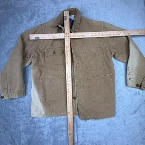 Vintage Carhartt Blanket-Lined Chore Coat Workwear Distressed Fade Sz M