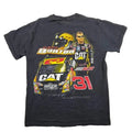 Vintage CAT Racing Jeff Burton NASCAR T Shirt Black Size Med Fruit of the Loom