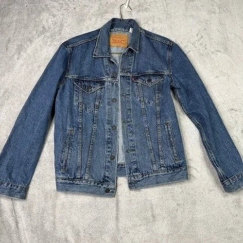 Levi Strauss Co Mens Classic Blue Denim Jean Jacket Size Medium