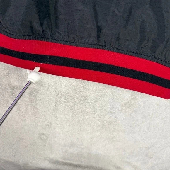 True Religion Varsity Jacket Mens Black Red Tiger Logo Bomber Snap Front Size XL