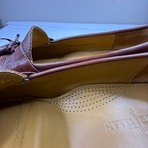 Cole Haan Mens Brown Leather Tassel Loafers Slip On Dress Shoes Size 10.5