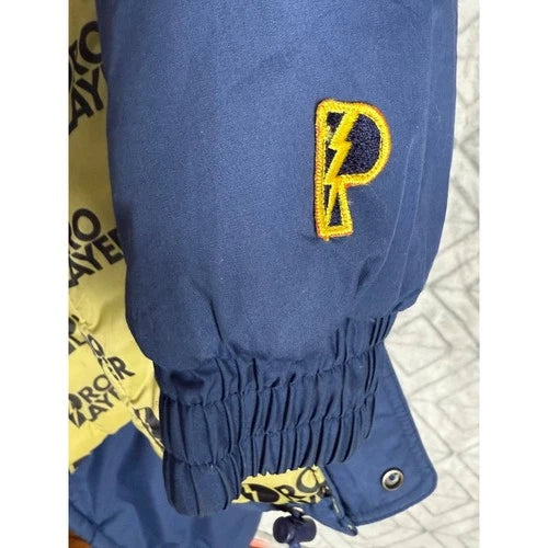 Pro Player Notre Dame Vintage 90s Puffer Jacket Blue Hooded XL Insulated